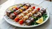 Mixed shish kebab platter at Shahcoal